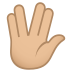 🖖🏼 vulcan salute: medium-light skin tone display on JoyPixels